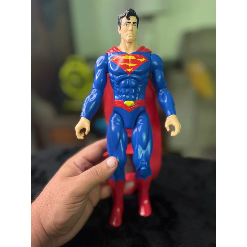 DC Comics Superman Action Figure 12 Inch Classic Blue Suit Red Fabric Cape 10310